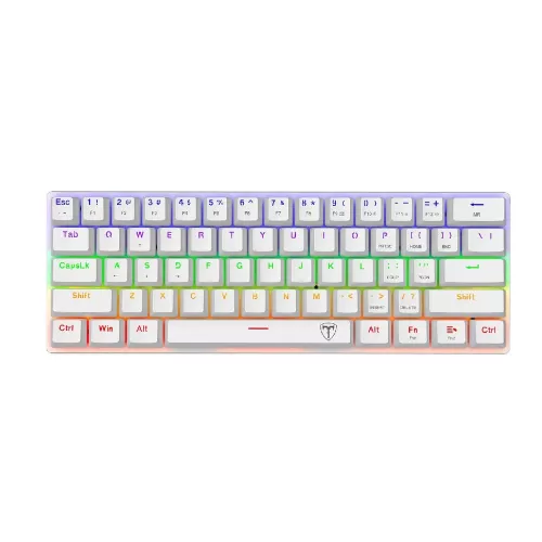 TECLADO T-DAGGER ARENA T-TGK321 | ESPAÑOL | MECANICO | SW-BROWN | RAINBOW | BLANCO
