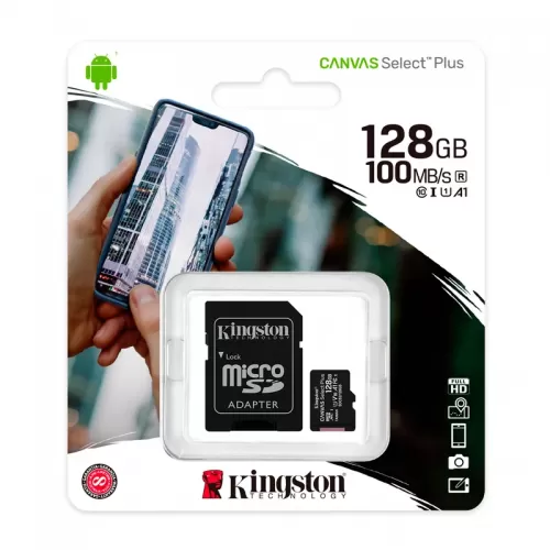 MEMORIA MICRO SD 128GB CANVAS SELECT PLUS KINGSTON